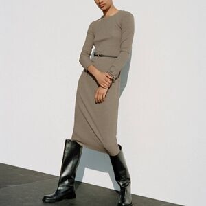 satin effect foulard dress Zara + Satin Effect Foulard Dress